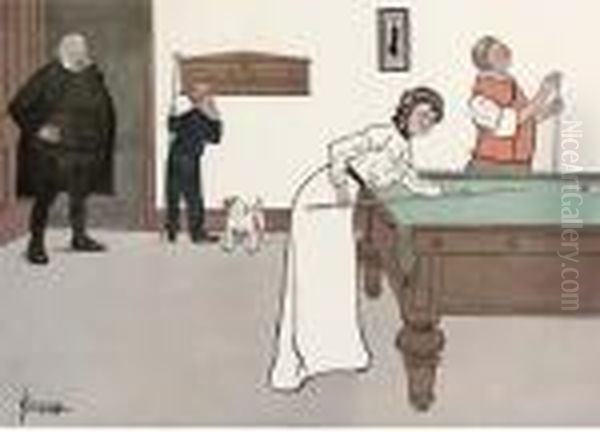 Set Of Four Billiard Prints - view 1