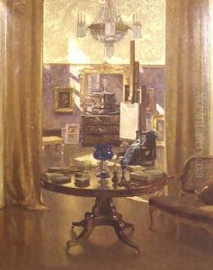 The Artist's Studio 1921 by Patrick William Adam
