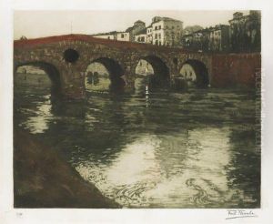 Ponte Pietra, Verona by Fritz Thaulow