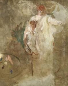 Study For Babyand Angel by Abbott Handerson Thayer