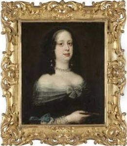 Portrait Of The Grand Duchess Vittoria Della Rovere Of Tuscany (1621-1694) by Johann Georg Bohm