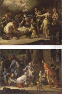 The Adoration Of The Shepherds by Johann Georg Bohm
