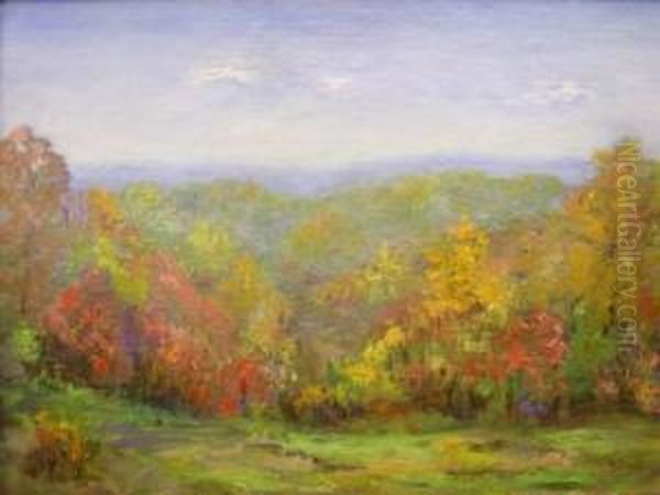 Fall Landscape With Colorful Foliage Of Brown County - view 1