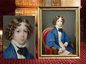 Miniaturbildnis Eines Jungen Mannes by Adolf Theer