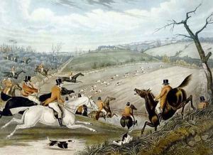 The Grand Leicestershire Fox Hunt, plate 1, 1839 by Samuel Henry Gordon Alken