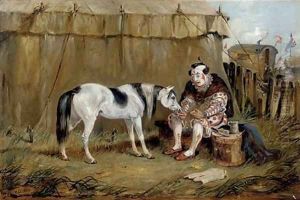 Circus pony and clown by Samuel Henry Gordon Alken