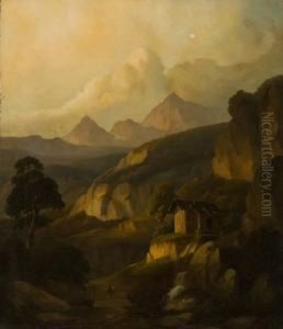 Romantische Gebirgslandschaft by Wilhelm Themer