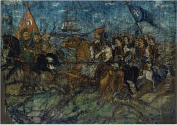 Karaiskakis At The Battle Of Faliron, 22 April 1826 - view 1