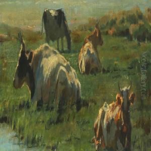 Cows In The Meadow by Michael Therkildsen