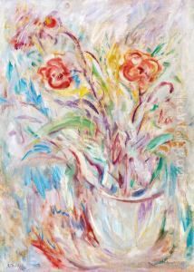 Still Life With Flowers. by Ellen Thesleff