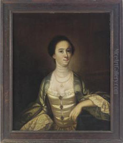 Portrait Of A Lady With Pearls And Pearl Pendant - view 1