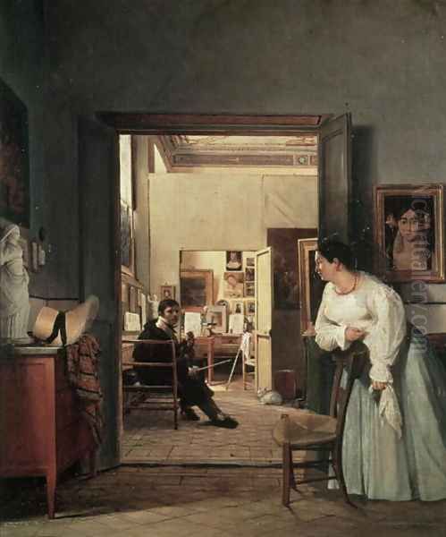 The Studio of Ingres in Rome 1818 - view 1