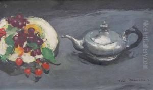 Nature Morte A La Theiere by Jean Baptiste Thevenet