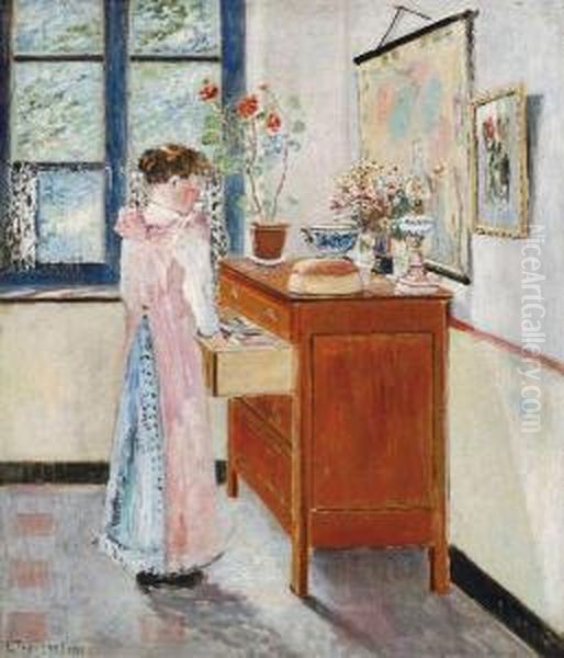 Femme Devant La Commode - view 1