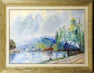 La Seine A Saint-cloud by Pierre Thevenet