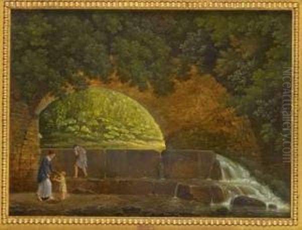 Jeune Mere Et Son Enfant Au Lavoir - view 1