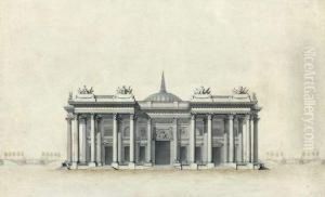 Monument A La Gloire De Louis Xvi, Elevation Principale by Jean Thomas Thibault