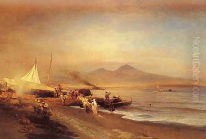The Bay of Naples by Oswald Achenbach