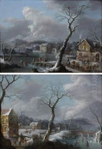 Paysages D'hiver Animes De Personnages