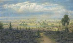 An Extensive Landscape by Alfred Rudolphe Thielemann