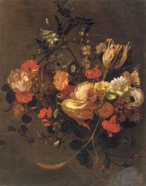 Roses, Tulips, Violets, Poppies And Other Flowers - view 1