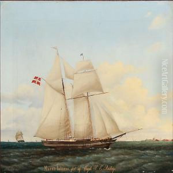 The Schooner Maren Johanne On Copenhagen Roadstead Under The Command Of Capt - view 1