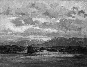 "voralpenlandschaft". Sign. Und Dat.
16. Ol Auf Lwd. 58 X 74,5 Cm. Rahmen by Paul Thiem