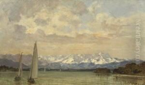 Blick Uber Den Starnberger See Auf
Die Alpenkette by Paul Thiem