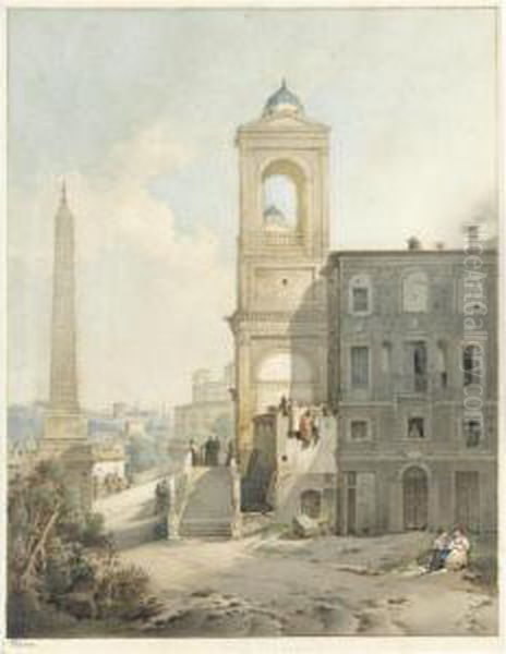 Veduta Di Trinita Dei Monti - view 1