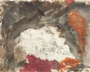 Rangee De Palais En Italie (recto); Vue Du Pont Napoleon A Paris(verso)