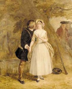 The courtship of Miles Standish by John Absolon