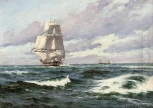 A Trader Running Downwind by Carl Locher