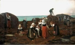 Les Ramasseurs De Goemon A Fouessant by Charles Victor Thirion
