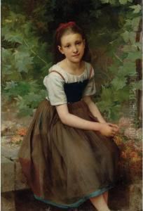 Une Jeune Fille Aux Fleurs by Charles Victor Thirion