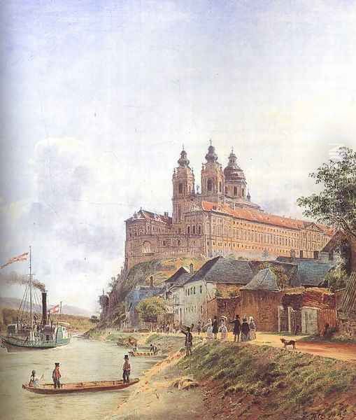 The Monastery of Melk on the Danube, 1845 - view 1