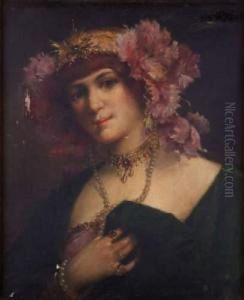 Portrait De Sarah Bernhard by Auguste Antoine Thivet