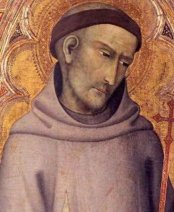St Francis of Assisi (detail) by di Vanni d'Andrea Andrea