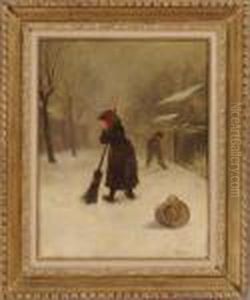 Sweeping Snow by James Crawford Thom