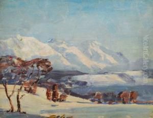 'chiemgau-tinninger See'/'winterlandschaft' by Emil Thoma