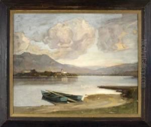 Blick Auf Die Fraueninsel Im Chiemsee by Emil Thoma