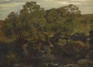 Badende Janglinge (bathing Boys) by Hans Thoma