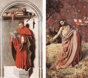 Prophet Jeremiah and Christ 1443-45 by Master of the Aix Annunciation