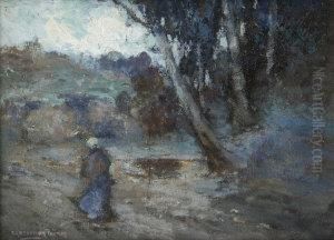Figure On A Pathway by George Grosvenor Thomas