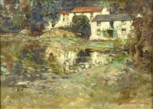 Across The Water To The Village by George Grosvenor Thomas