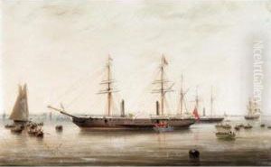 The P &amp; O Liner Hindustan Receiving Queen Victoria On Board