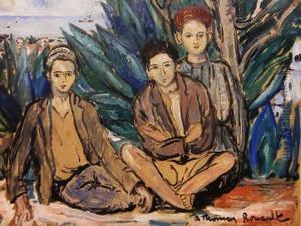 Trois Adolescents Sur Les Hauteurs D'alger - view 1
