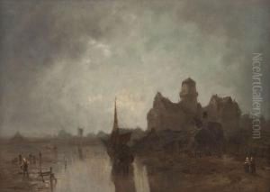 Nachtlicher Blick Auf Fischerhafen