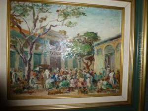 Scene Animee Au Marche De Kermel Et Sangana