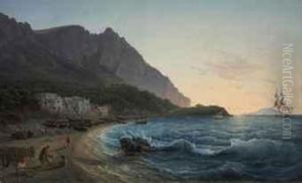 Fishing Boats On The Shore, Capri - view 1