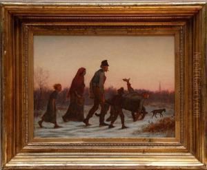 "bringing Papa Home-1868" by Alfred Wordsworth Thompson